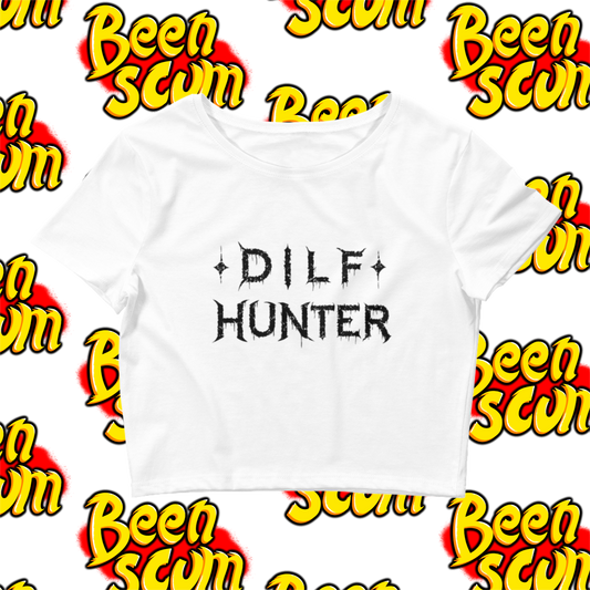 Dilf Hunter Crop Top White